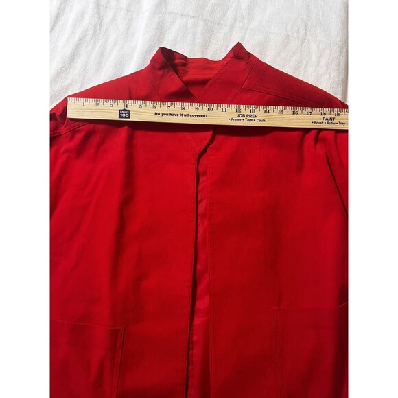 VTG Roth-Le Cover Red Cropped Blazer Ultra Suede Vegan Faux Size 16 US Made - Picture 10 of 10